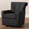 Baxton Studio Rayner Modern Gray Upholstered Swivel Chair 151-9256 - alternate 3